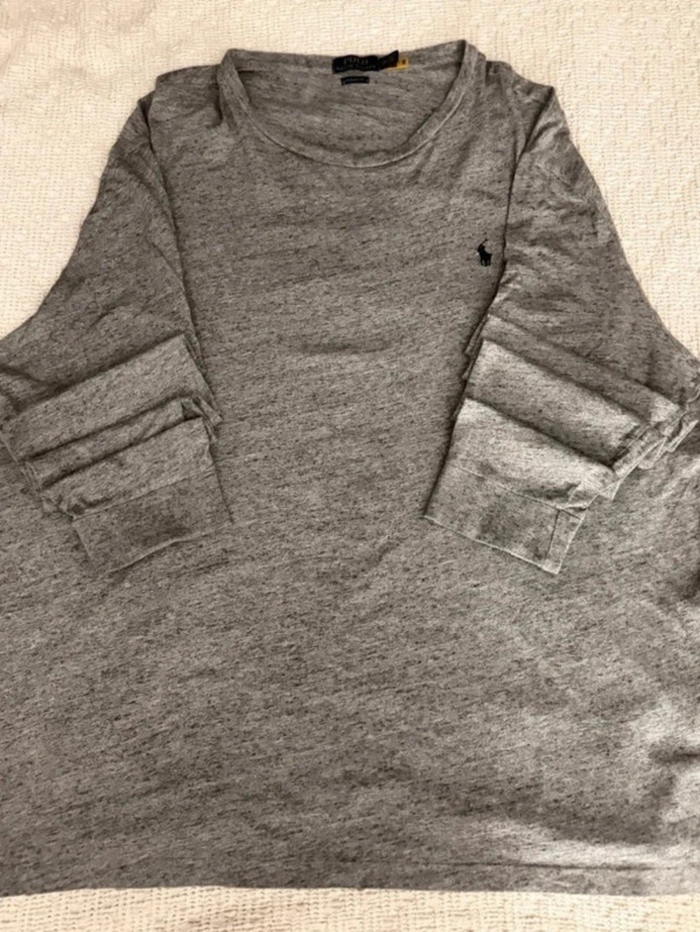 Polo Ralph Lauren XXL Long Sleeve T-Shirt Grey Back Graphic Classic Fit